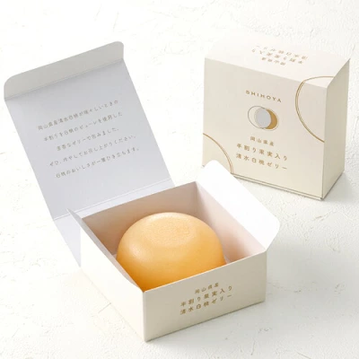 志ほや　清水白桃半割り果実ゼリー